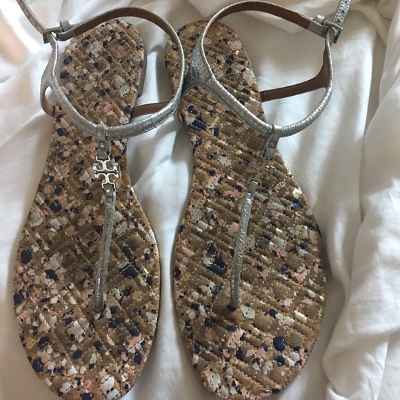 Tory Burch Quilted Marion Confetti Sandals - Picture 1 of 3